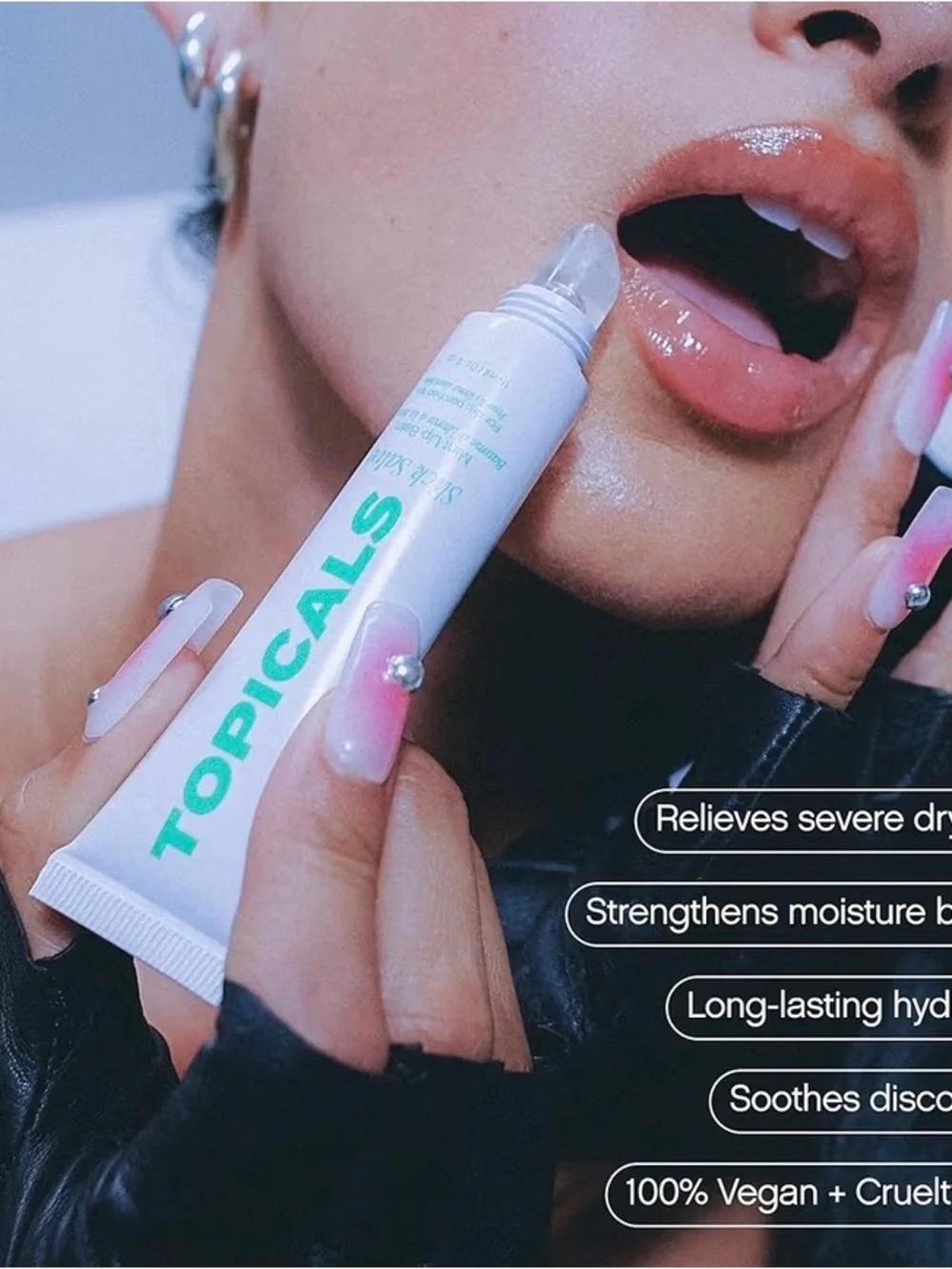 Topicals Slick Salve Mint Lip Balm — Hydrating Mint Care (White & Green)